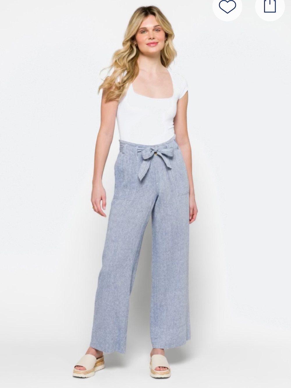 Mason & Belle Melanie High Rise Utility Wide Leg Pant